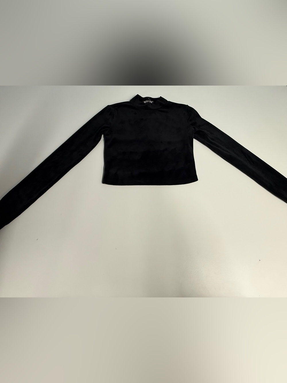 Forever 21 Black Long Sleeve Mock Neck Top